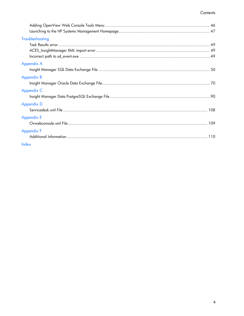 HP Systems Insight Manager User Manual | Page 4 / 111