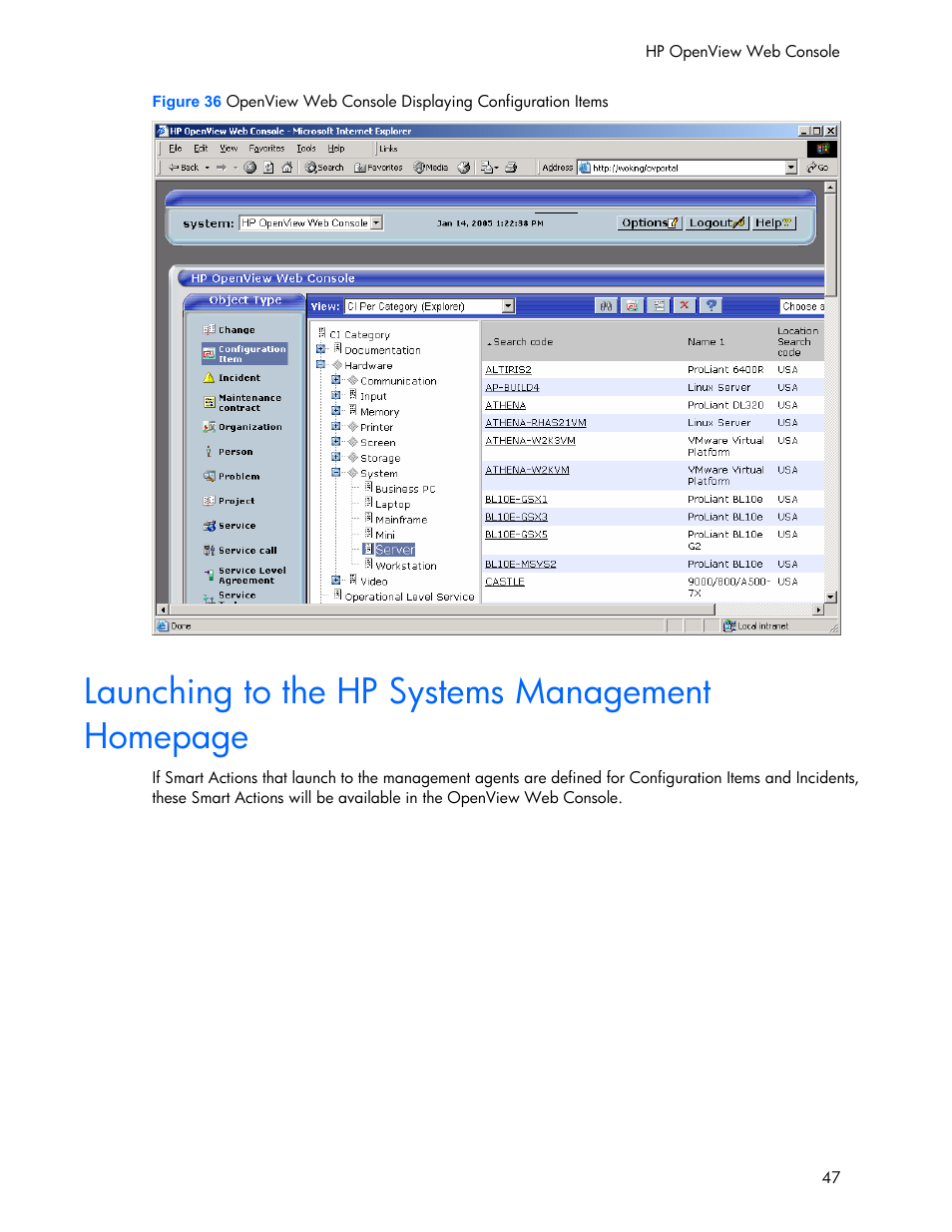 Launching to the hp systems management homepage | HP Systems Insight Manager User Manual | Page 47 / 111