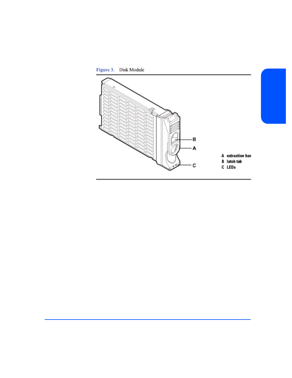 Bccs and bcc filler panels, Bccs and bcc filler panels 19, Figure 3 | Disk module 19 | HP StorageWorks 2300 Disk System User Manual | Page 19 / 158