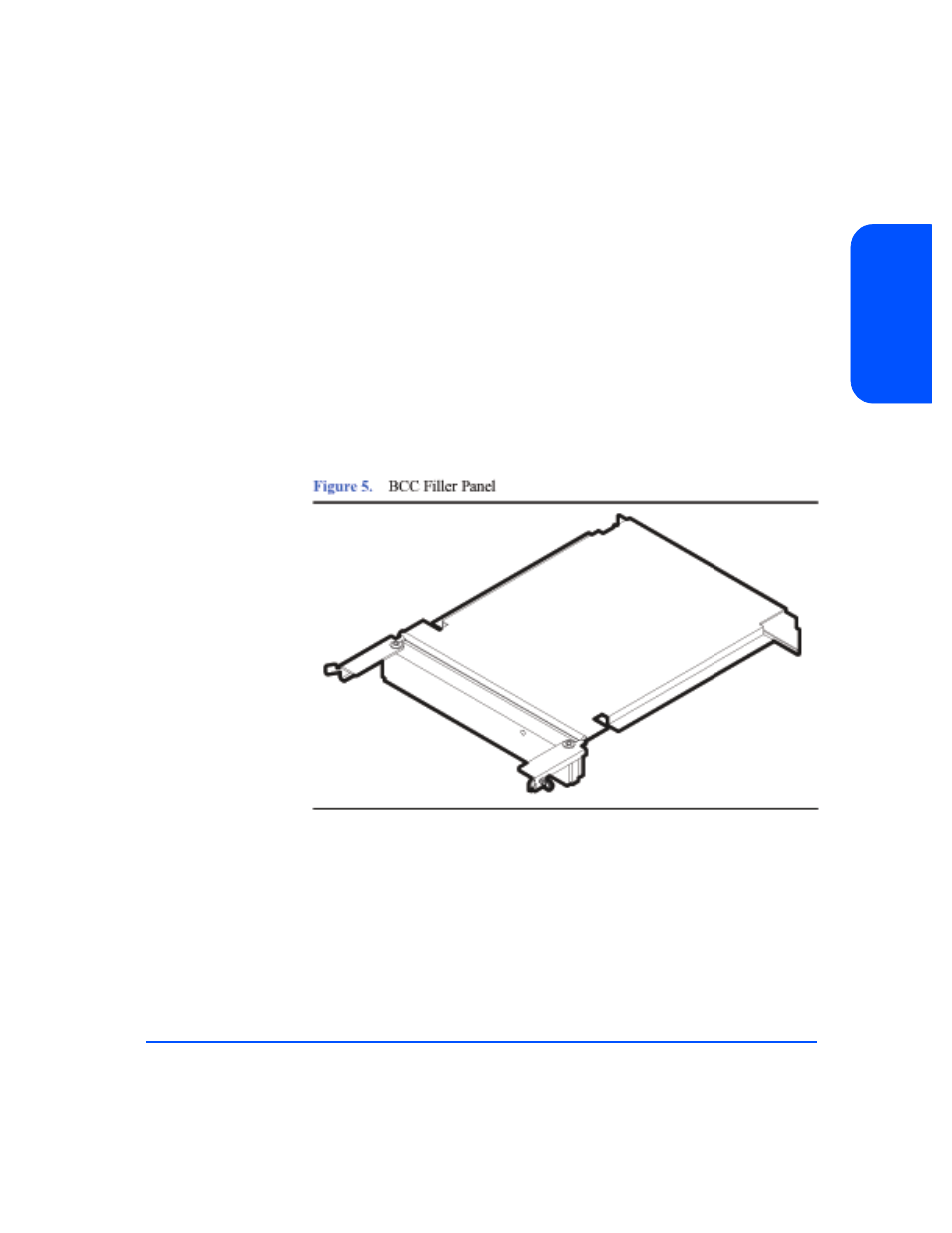 Figure 5, Bcc filler panel 21 | HP StorageWorks 2300 Disk System User Manual | Page 21 / 158