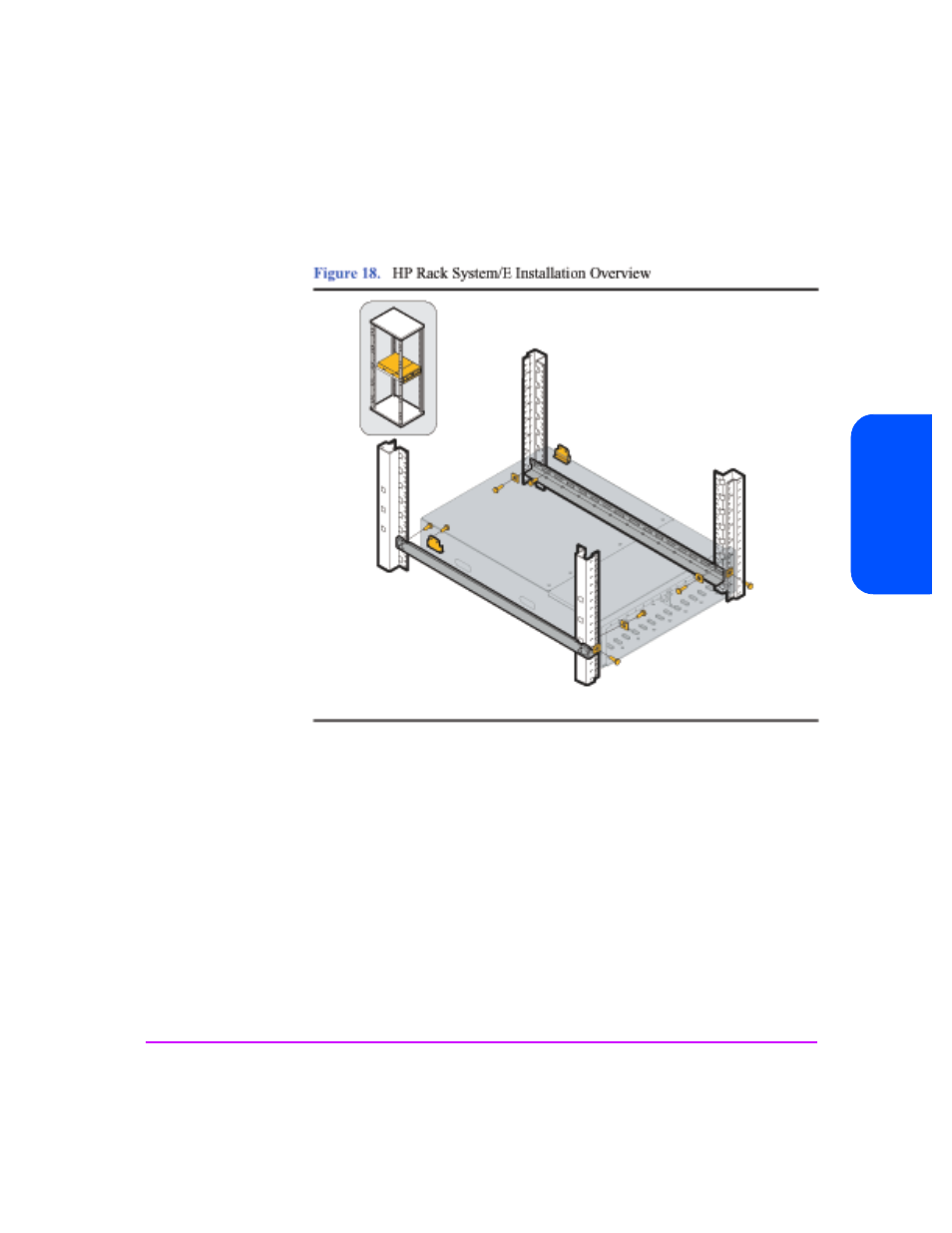 Figure 18, Hp rack system/e installation overview 49 | HP StorageWorks 2300 Disk System User Manual | Page 49 / 158