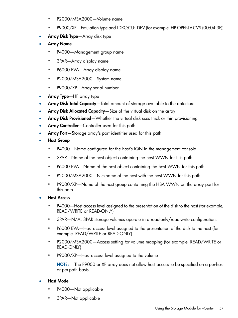 HP OneView for VMware vCenter User Manual | Page 57 / 99