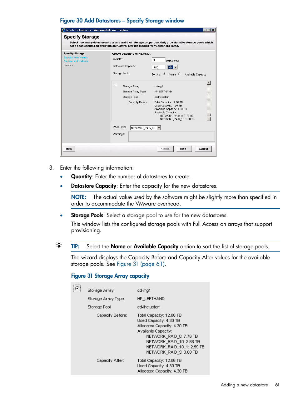 HP OneView for VMware vCenter User Manual | Page 61 / 99