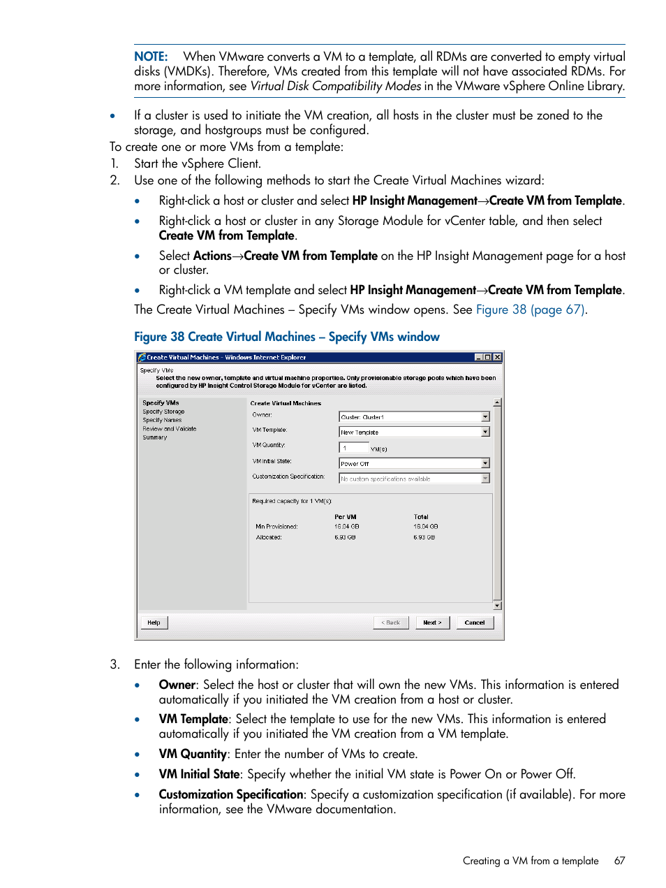 HP OneView for VMware vCenter User Manual | Page 67 / 99