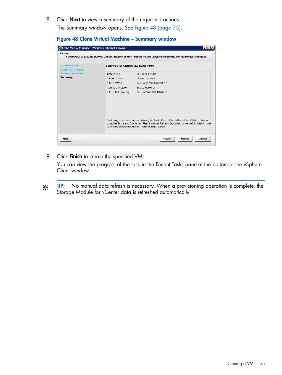 HP OneView for VMware vCenter User Manual | Page 75 / 99