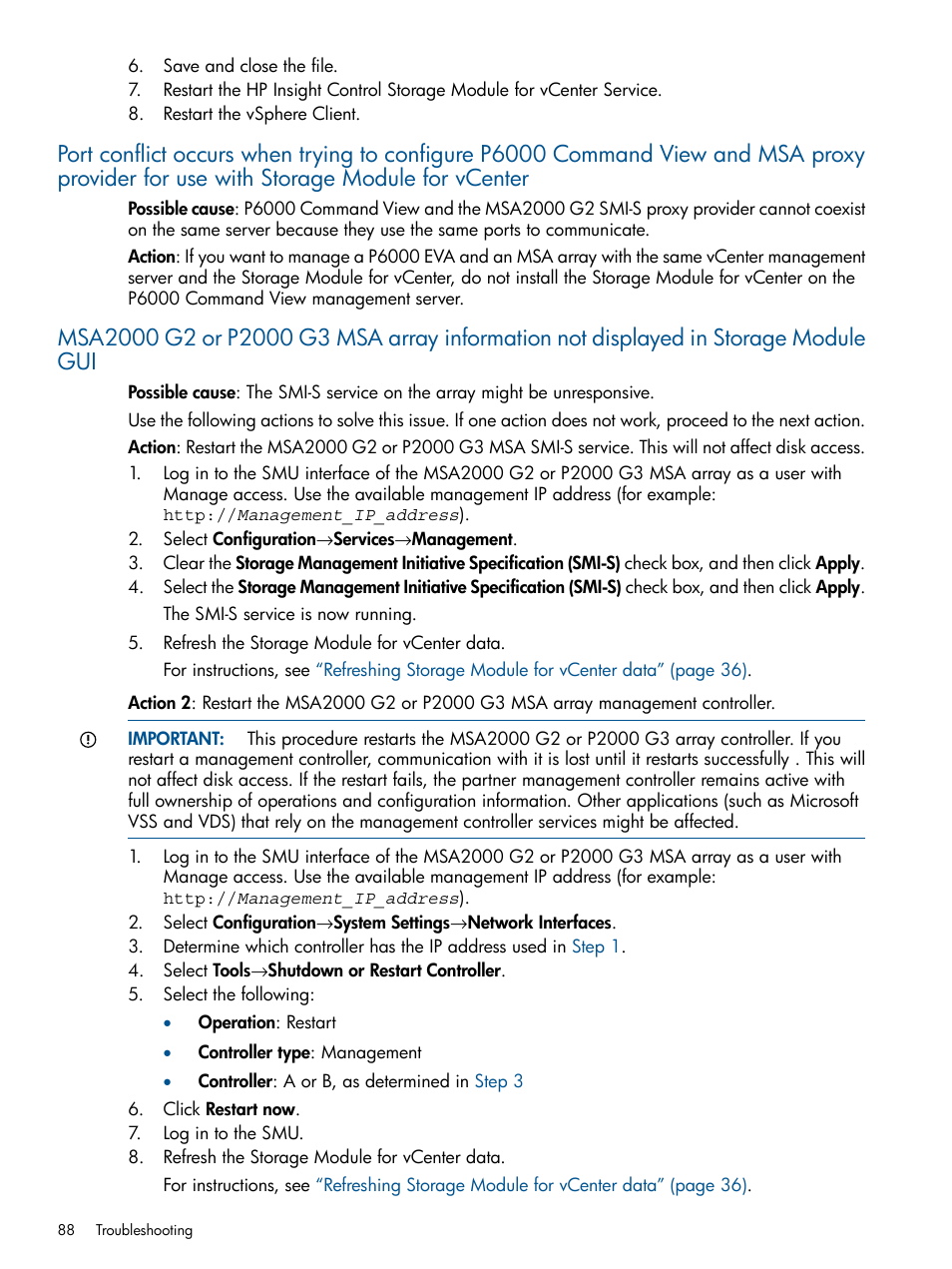 HP OneView for VMware vCenter User Manual | Page 88 / 99