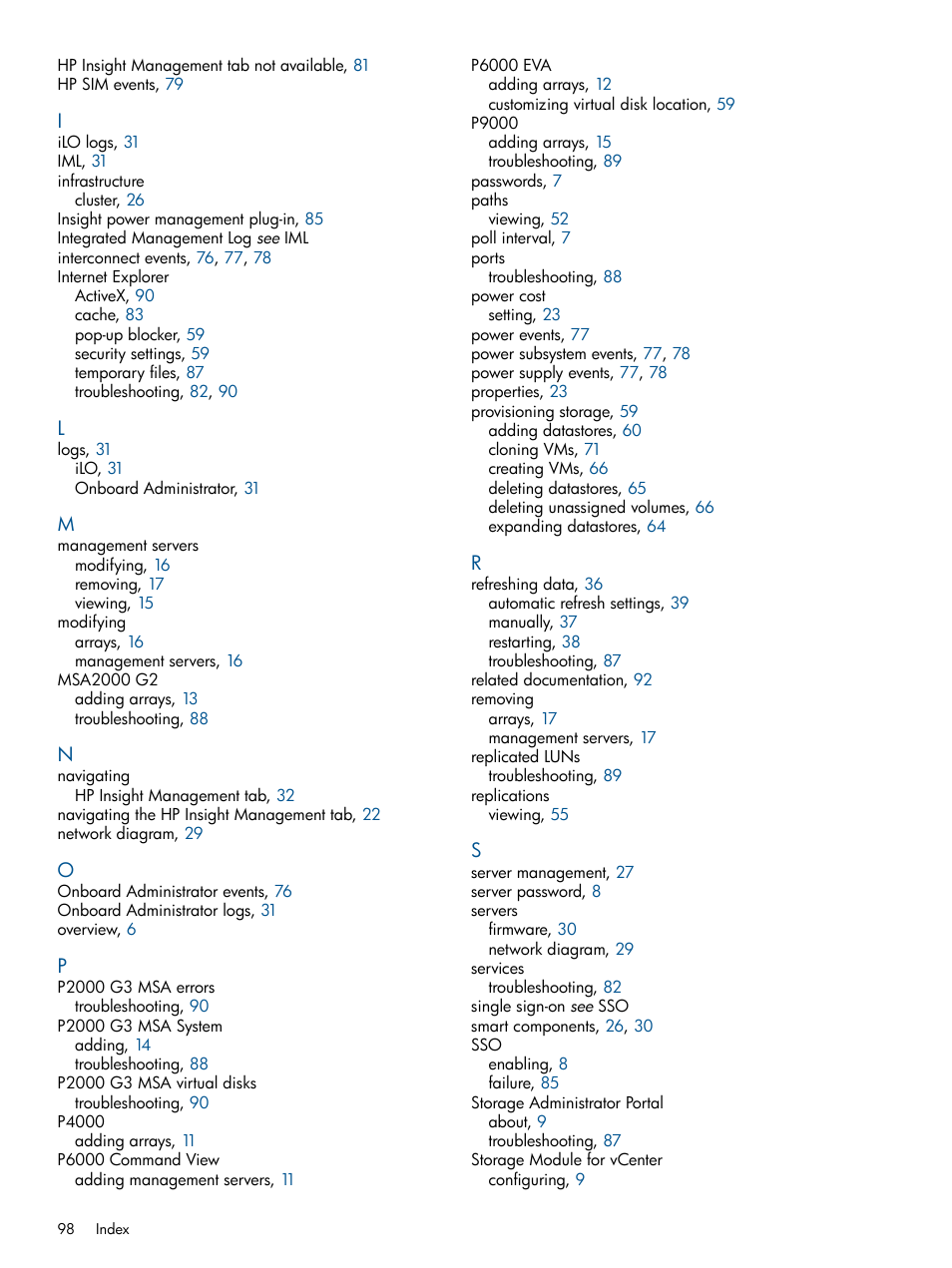 HP OneView for VMware vCenter User Manual | Page 98 / 99