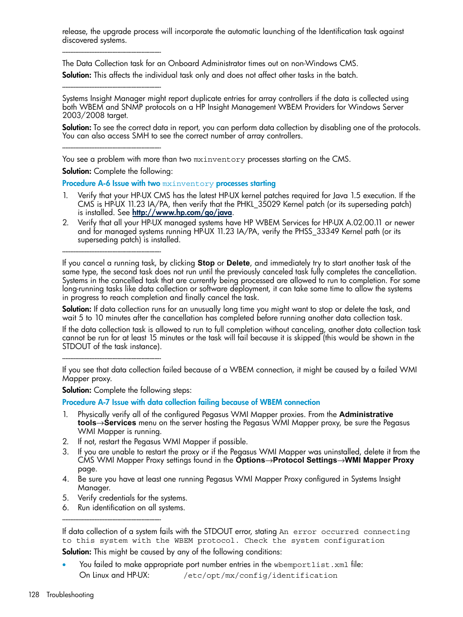 HP Systems Insight Manager User Manual | Page 128 / 178