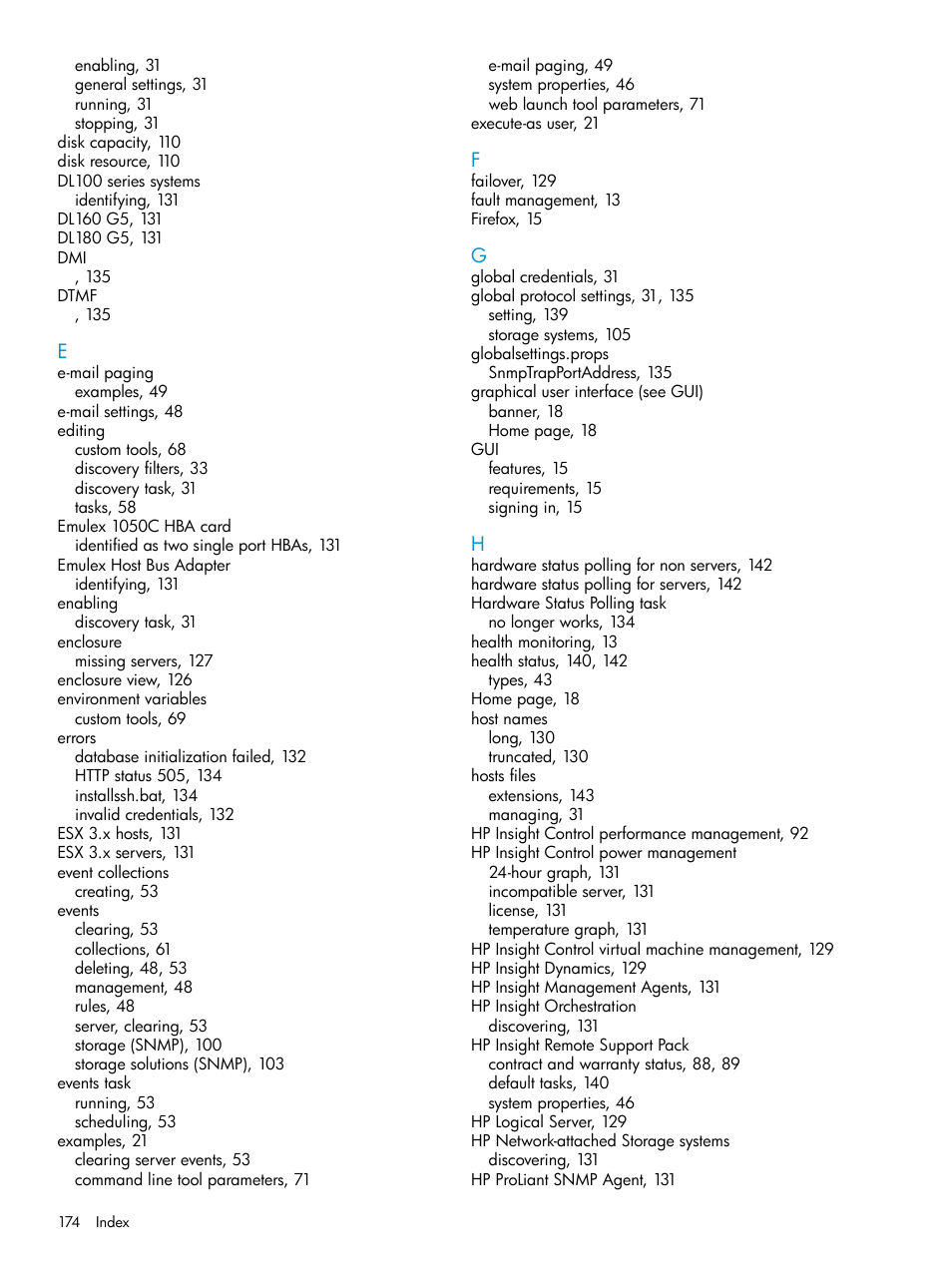 HP Systems Insight Manager User Manual | Page 174 / 178