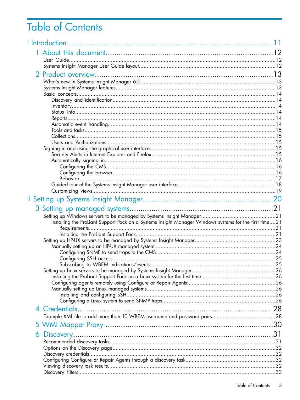 HP Systems Insight Manager User Manual | Page 3 / 178