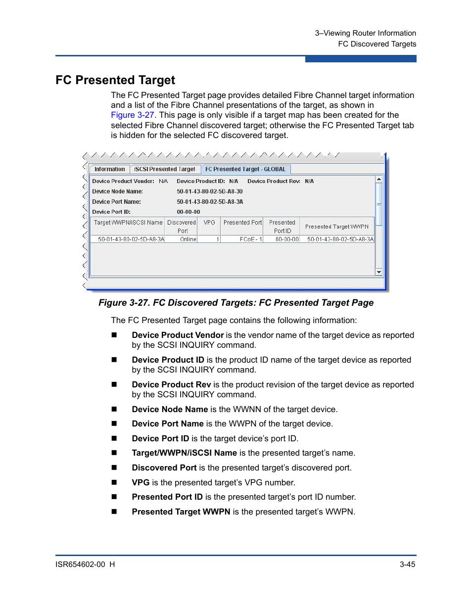 Fc presented target, Figure 3-27 | HP MPX200 Multifunction Router User Manual | Page 101 / 220