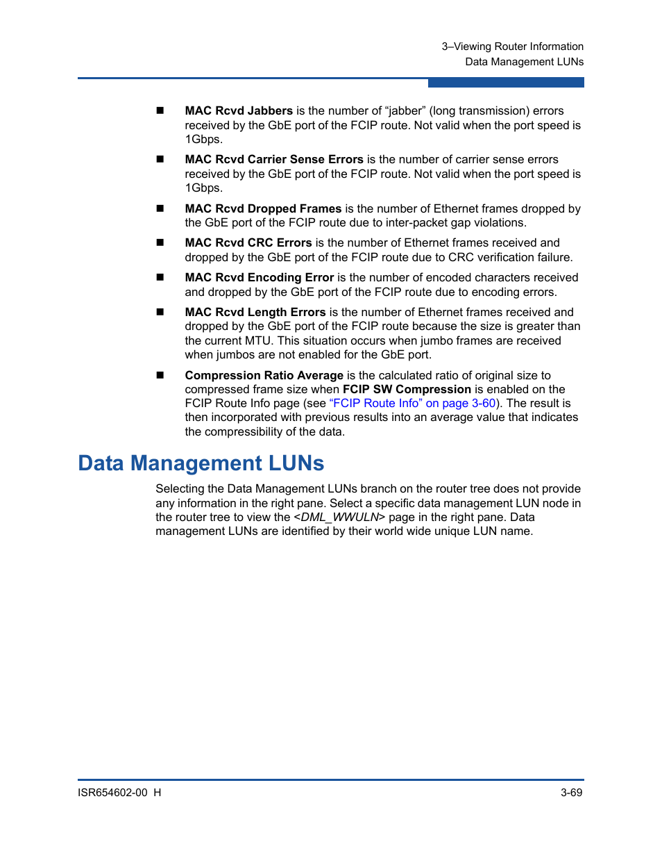 Data management luns | HP MPX200 Multifunction Router User Manual | Page 125 / 220