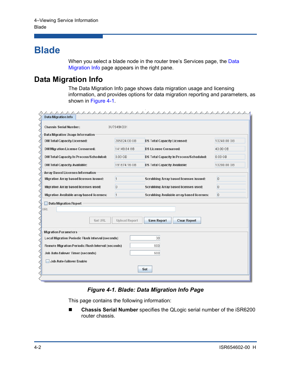 Blade, Data migration info, Figure 4-1 | HP MPX200 Multifunction Router User Manual | Page 130 / 220
