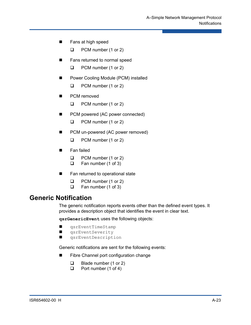 Generic notification | HP MPX200 Multifunction Router User Manual | Page 159 / 220