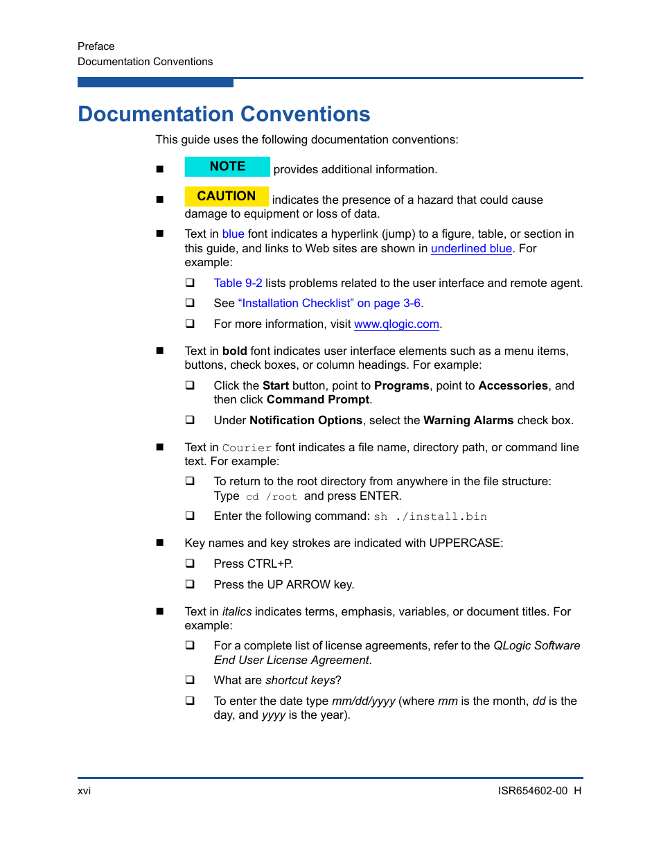 Documentation conventions | HP MPX200 Multifunction Router User Manual | Page 16 / 220