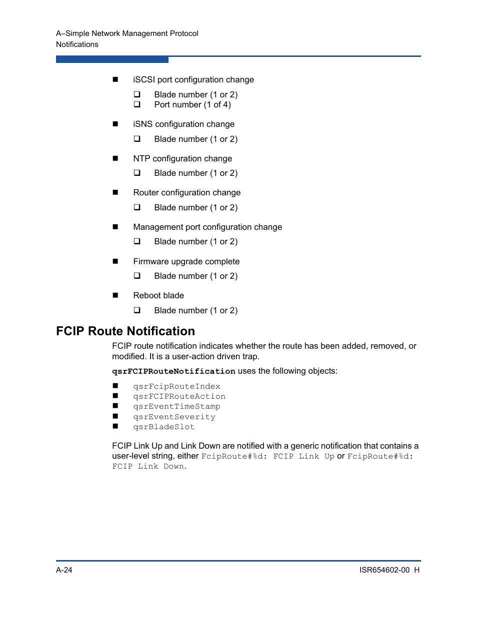 Fcip route notification | HP MPX200 Multifunction Router User Manual | Page 160 / 220