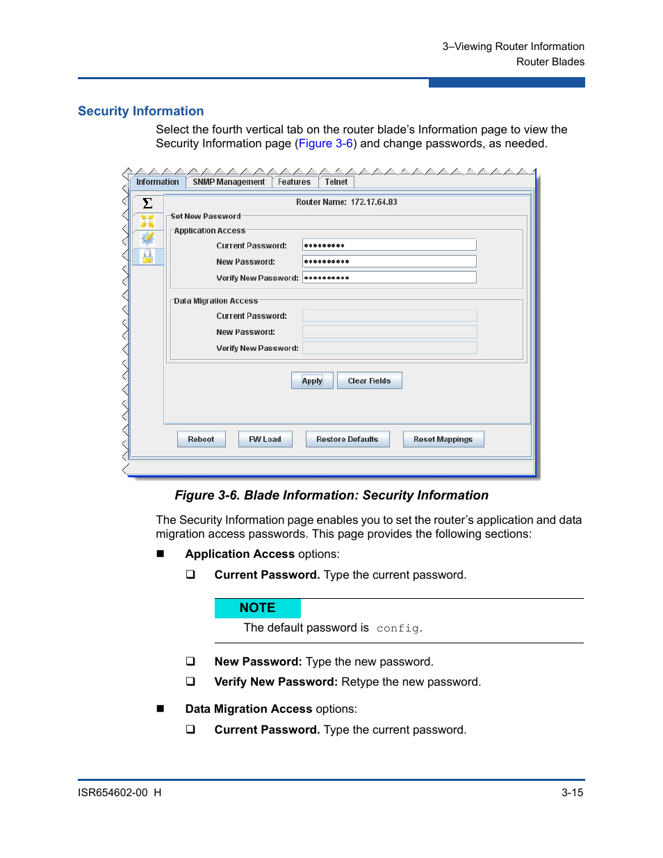 Security information, Blade information: security information | HP MPX200 Multifunction Router User Manual | Page 71 / 220