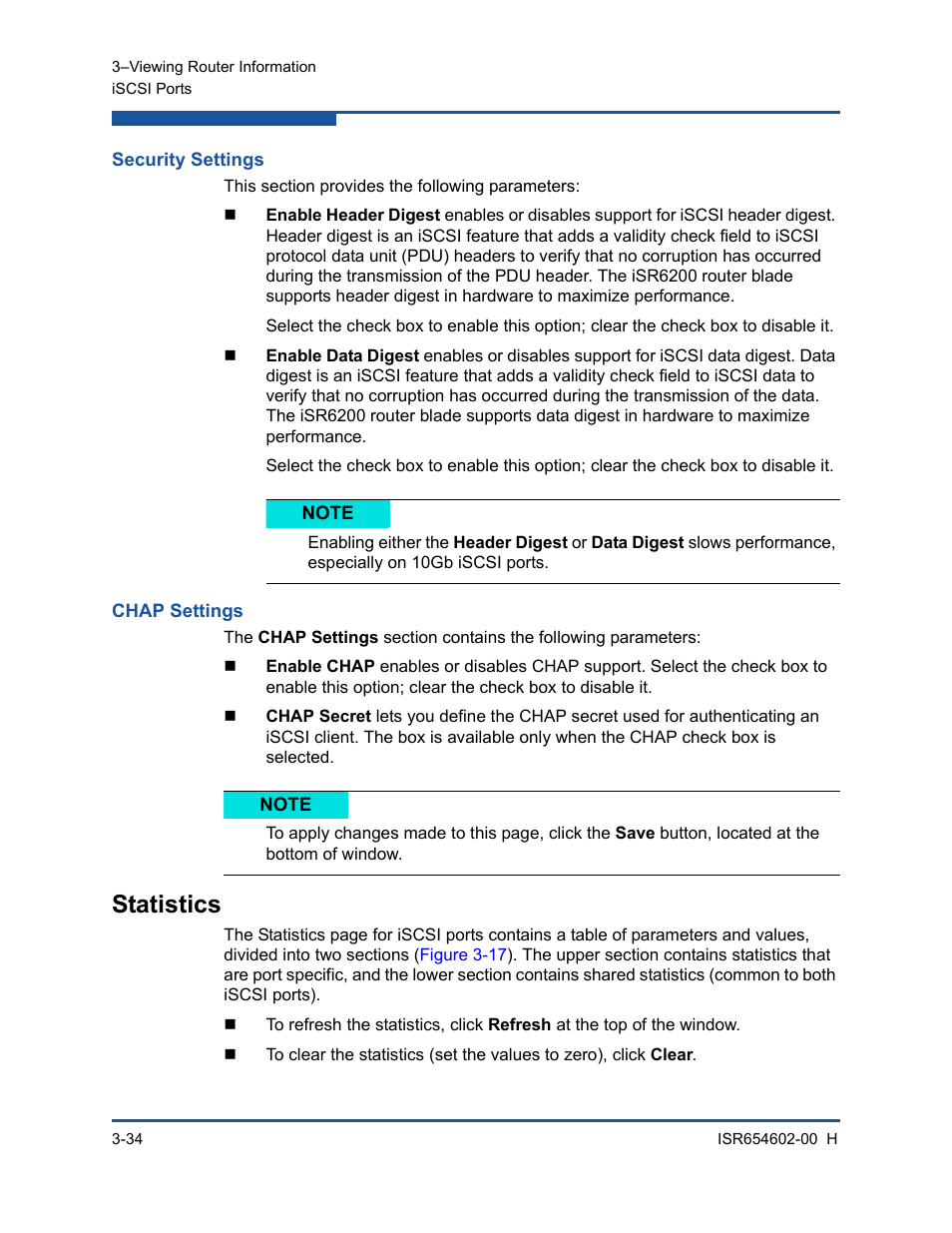 Security settings, Chap settings, Statistics | HP MPX200 Multifunction Router User Manual | Page 90 / 220