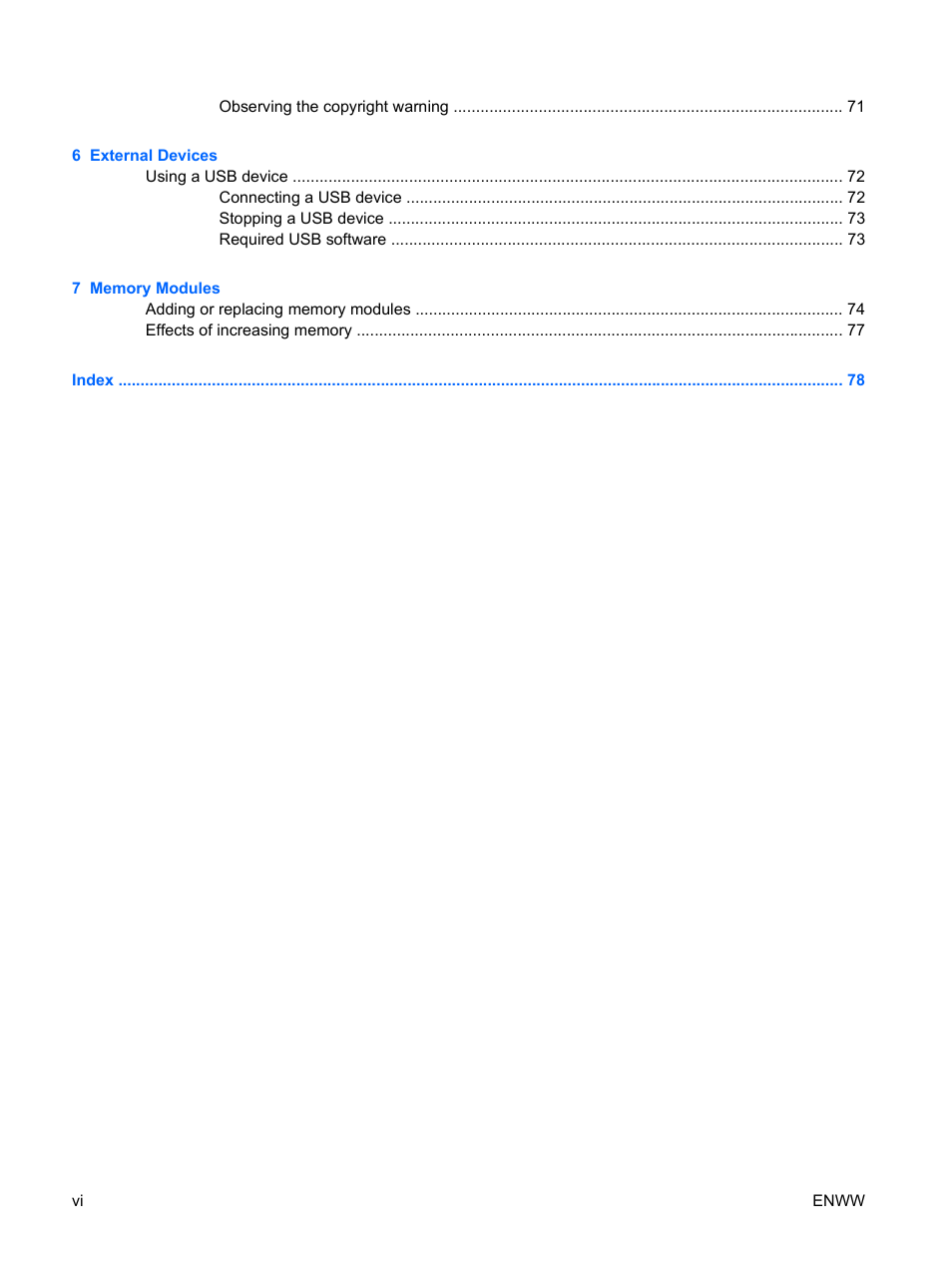 HP Compaq Presario C310EU Notebook PC User Manual | Page 6 / 87