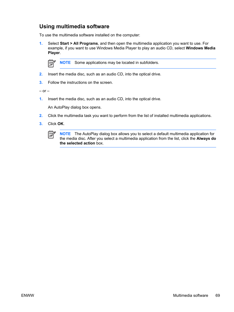 Using multimedia software | HP Compaq Presario C310EU Notebook PC User Manual | Page 75 / 87