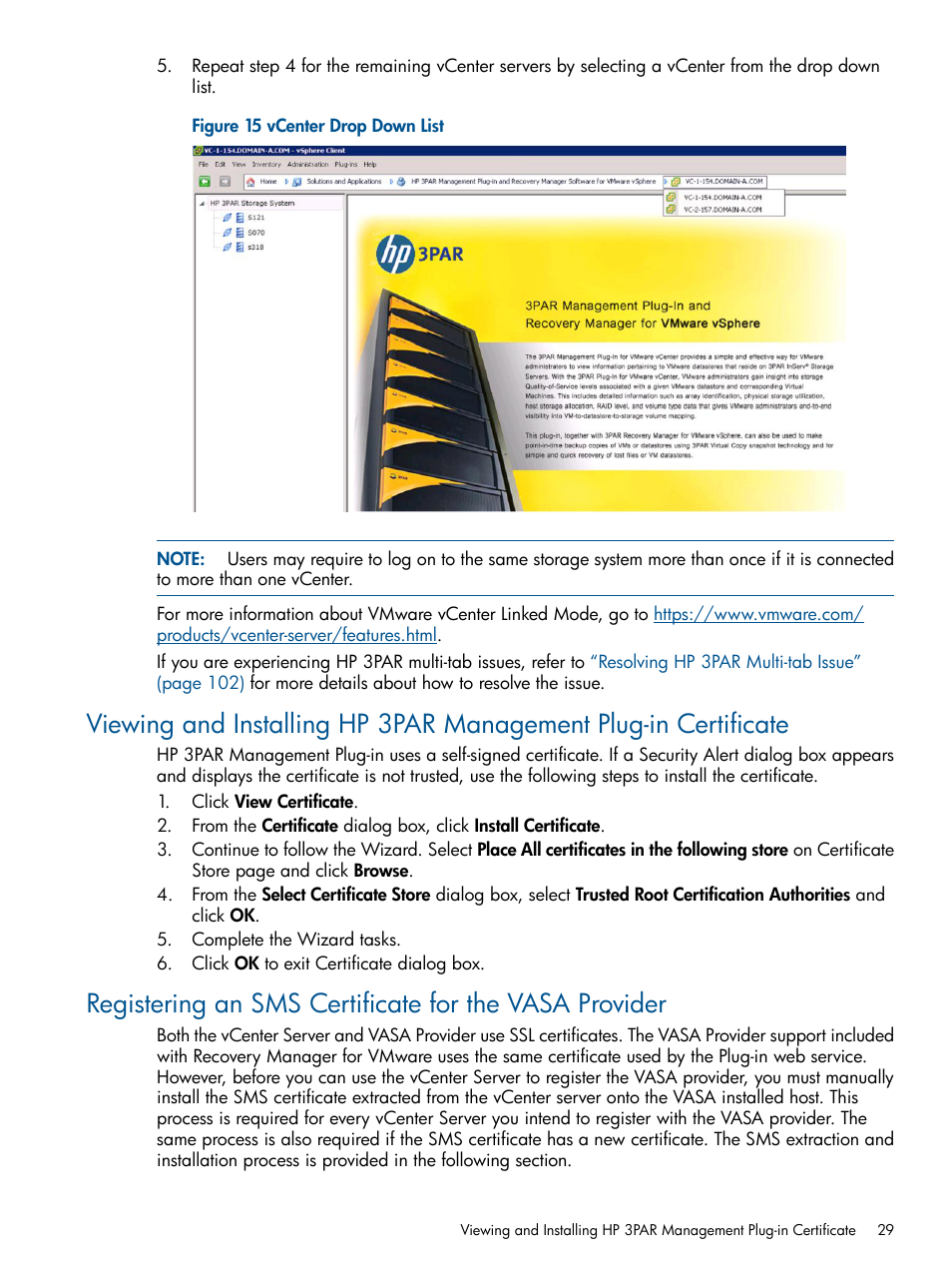 HP 3PAR Application Software Suite for VMware User Manual | Page 29 / 104