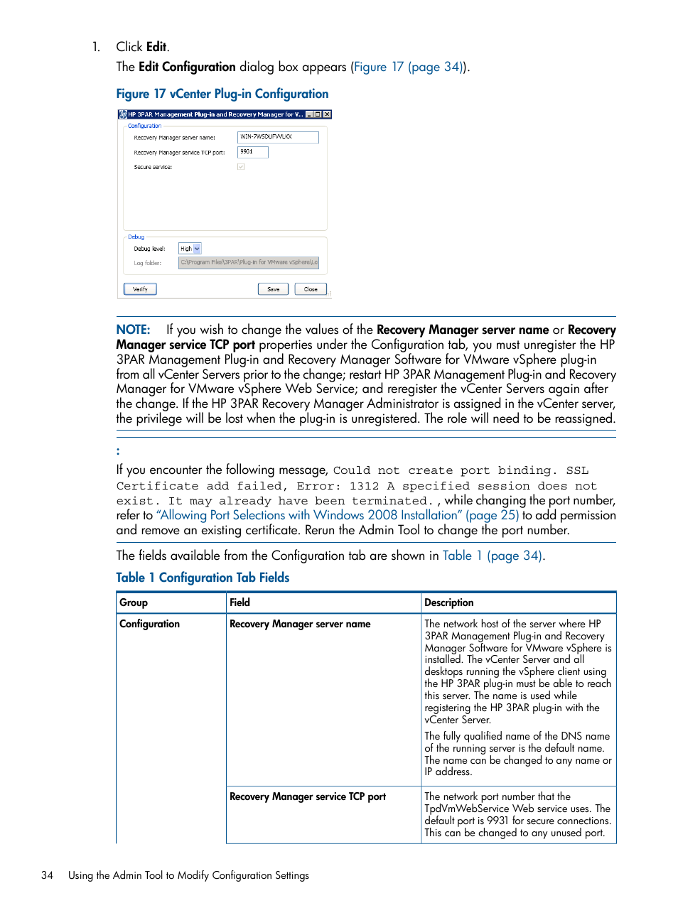 HP 3PAR Application Software Suite for VMware User Manual | Page 34 / 104