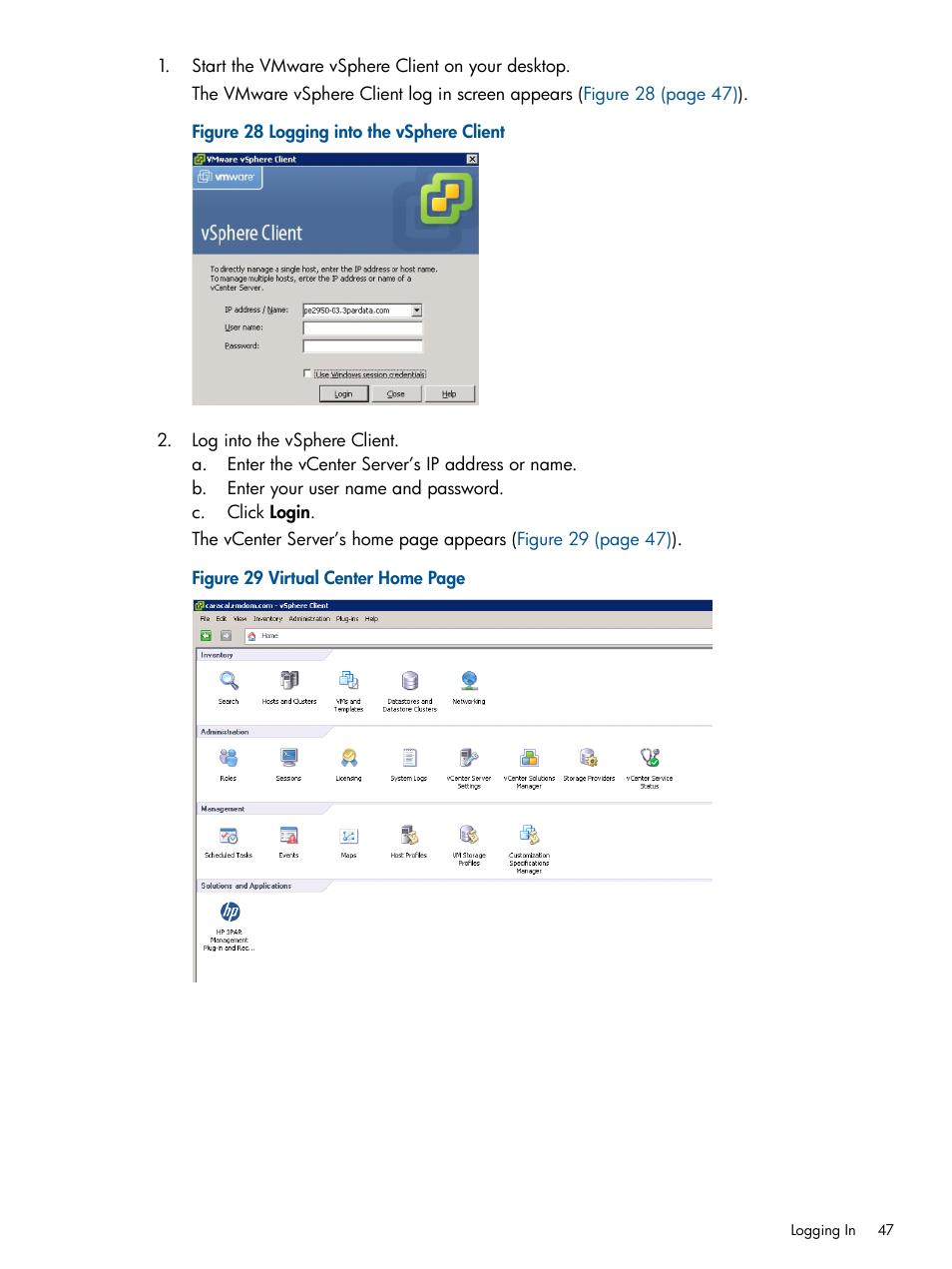 HP 3PAR Application Software Suite for VMware User Manual | Page 47 / 104