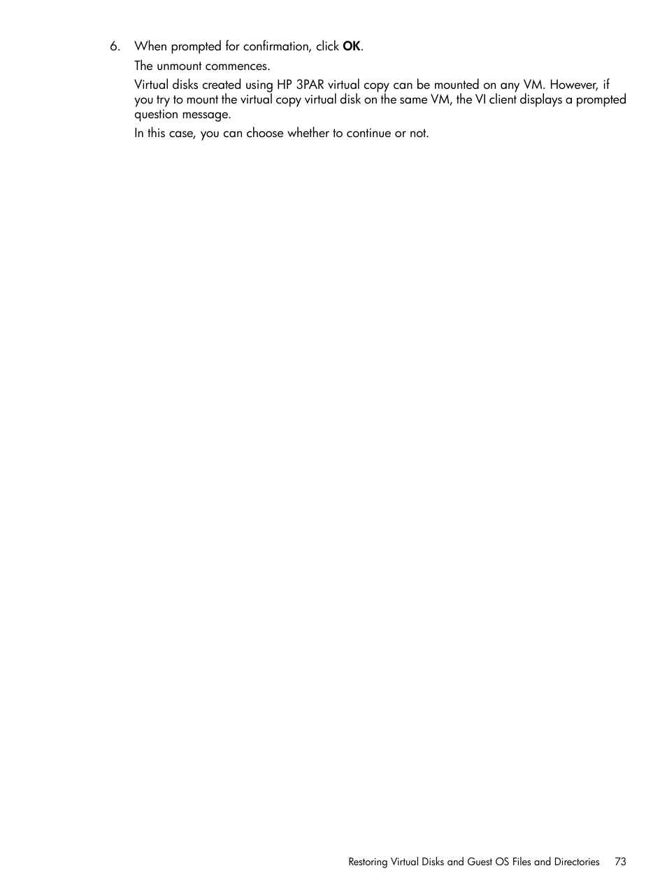 HP 3PAR Application Software Suite for VMware User Manual | Page 73 / 104