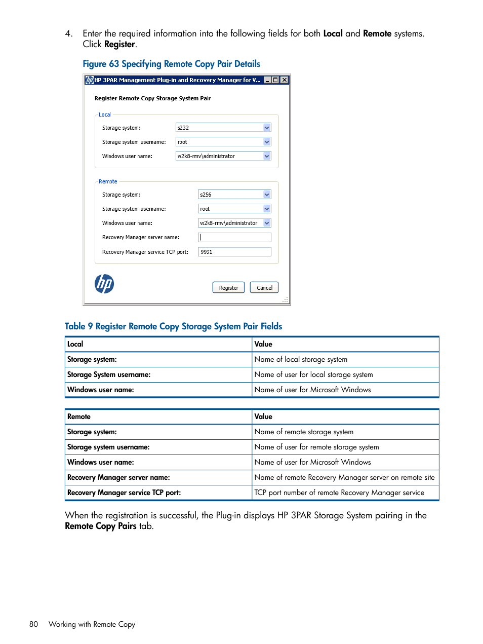HP 3PAR Application Software Suite for VMware User Manual | Page 80 / 104