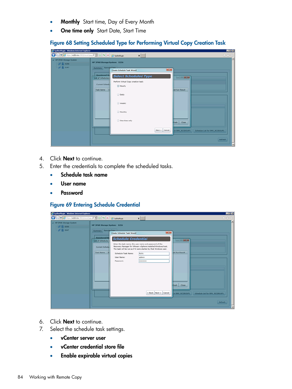 HP 3PAR Application Software Suite for VMware User Manual | Page 84 / 104