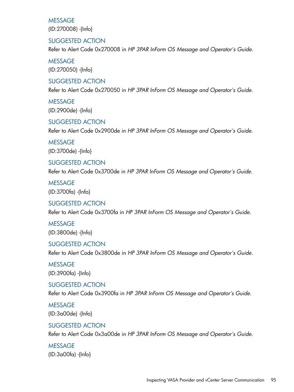 HP 3PAR Application Software Suite for VMware User Manual | Page 95 / 104