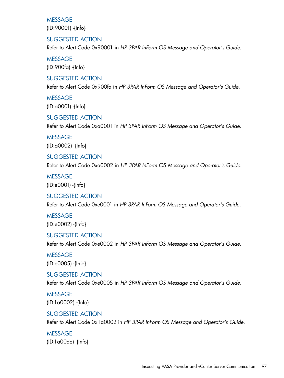 HP 3PAR Application Software Suite for VMware User Manual | Page 97 / 104