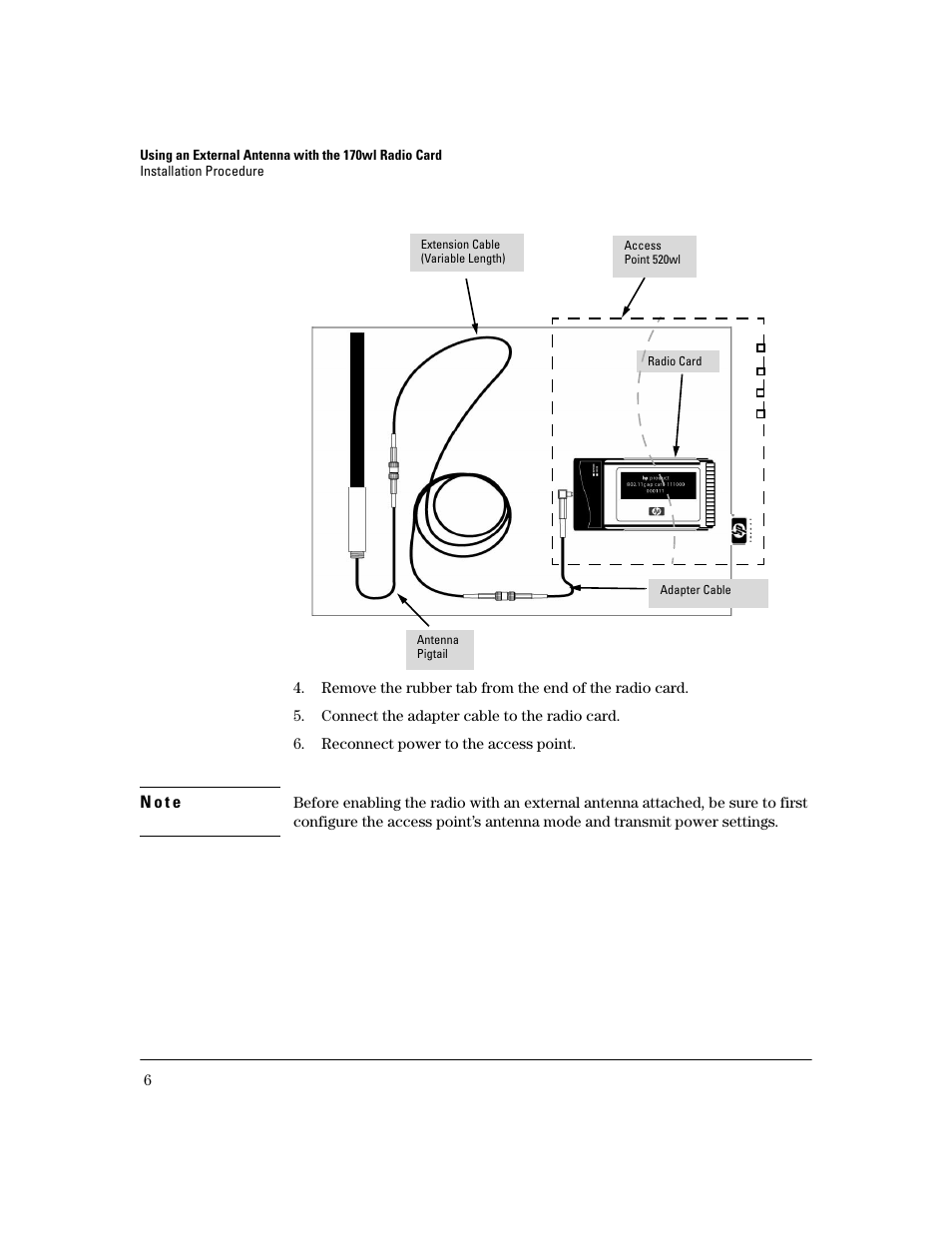 HP ProCurve 802.11g Access Point Card 170wl Series User Manual | Page 8 / 14