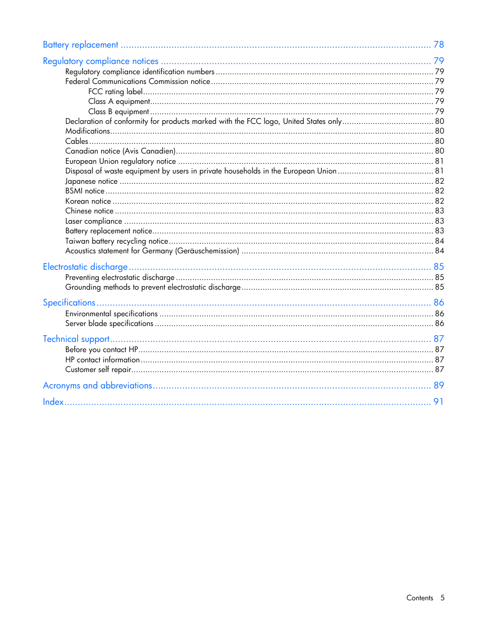 HP ProLiant BL490c G7 Server-Blade User Manual | Page 5 / 94