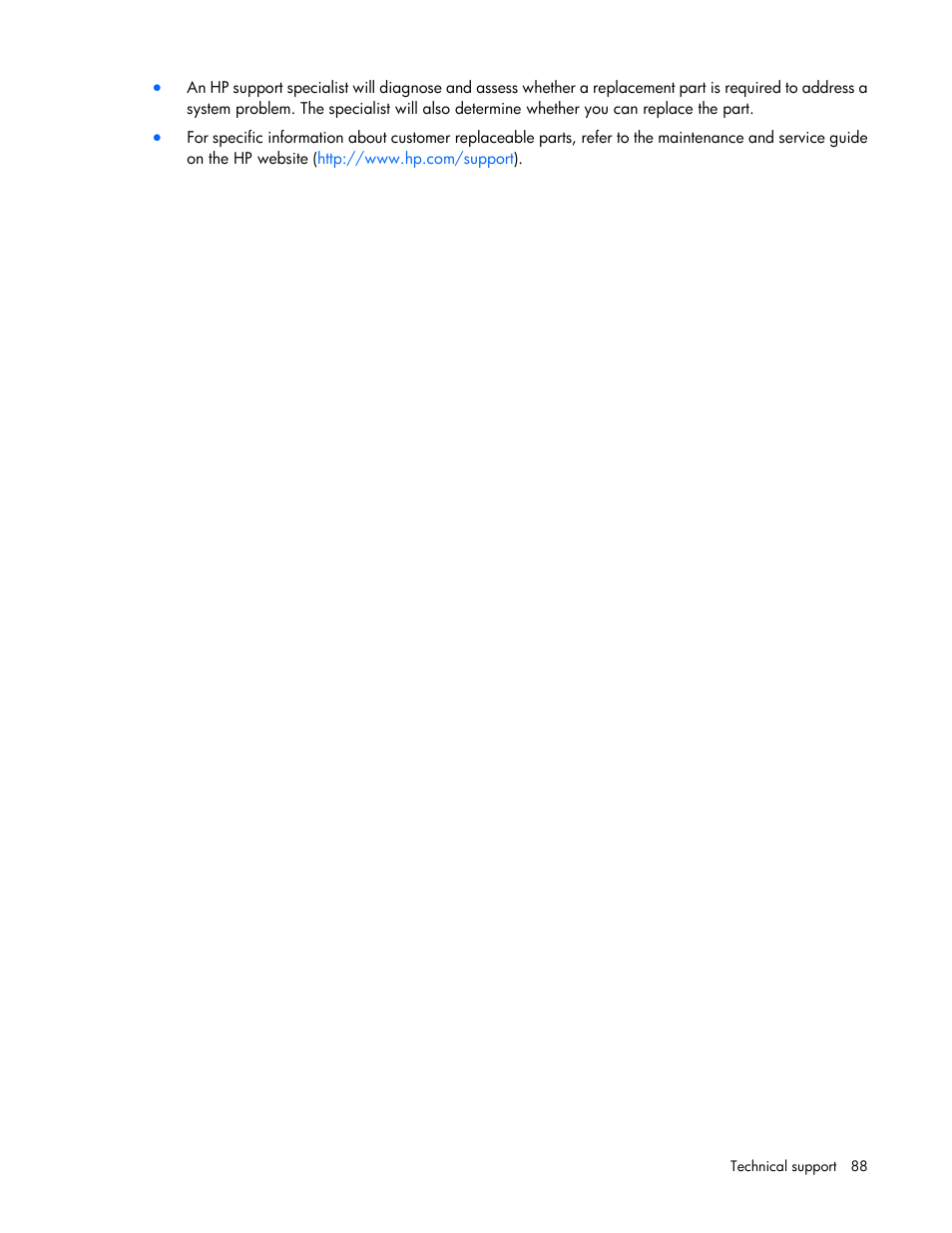 HP ProLiant BL490c G7 Server-Blade User Manual | Page 88 / 94