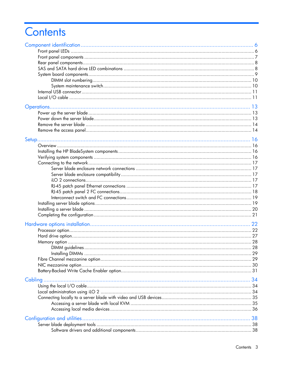 HP ProLiant BL25p G2 Server-Blade User Manual | Page 3 / 99