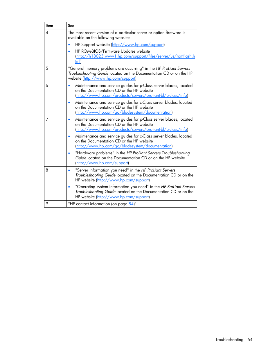 HP ProLiant BL25p G2 Server-Blade User Manual | Page 64 / 99