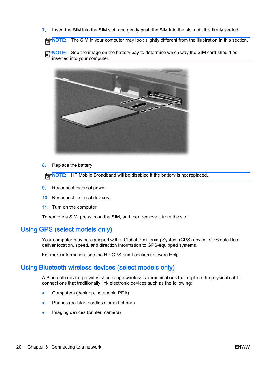 Using gps (select models only) | HP EliteBook Revolve 810 G2 Tablet User Manual | Page 30 / 116