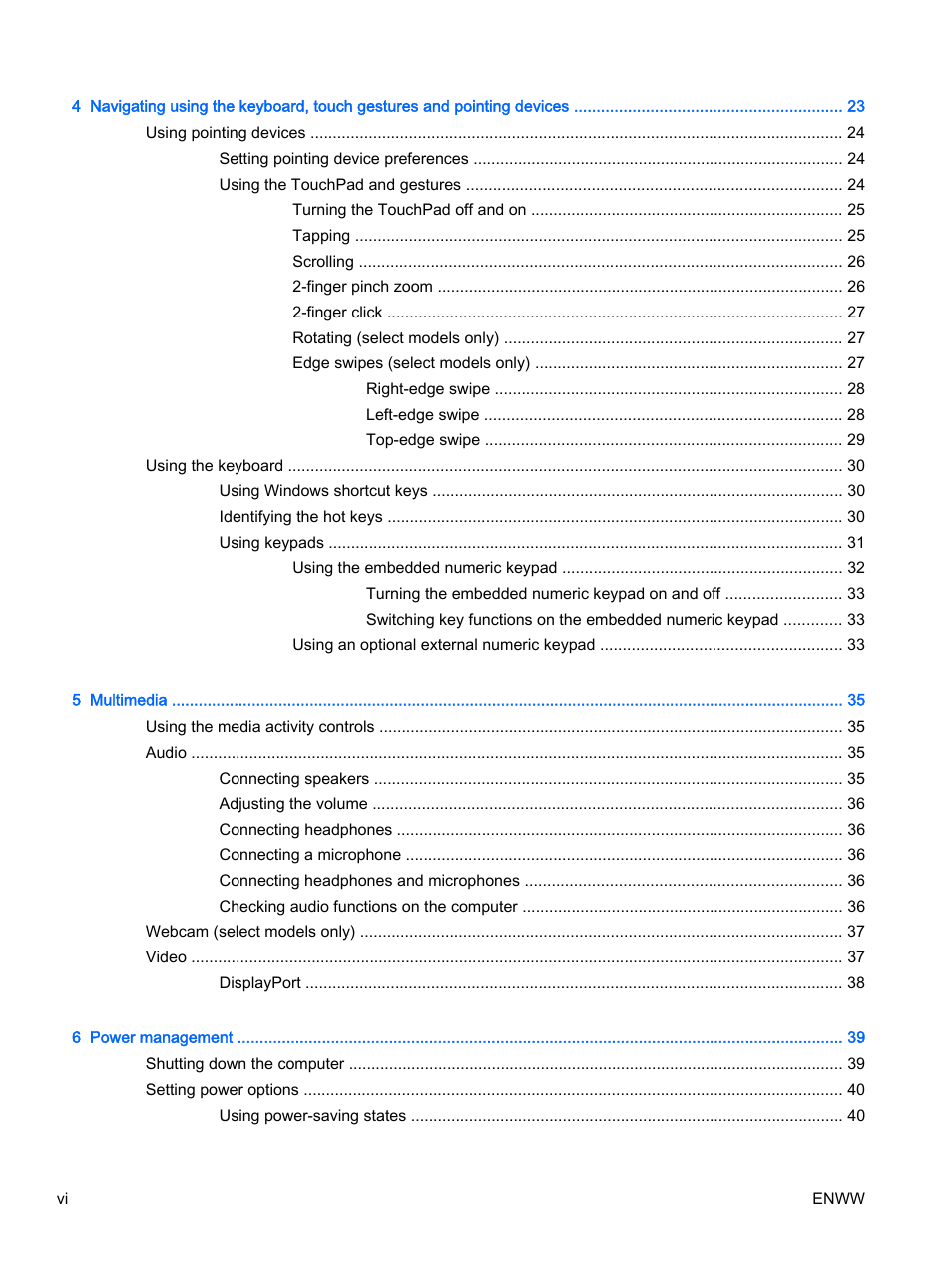 HP EliteBook Revolve 810 G2 Tablet User Manual | Page 6 / 116