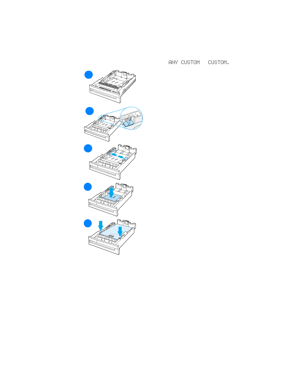 Loading custom-sized media into tray 2 and tray 3 | HP Color LaserJet 4600 Printer series User Manual | Page 88 / 244