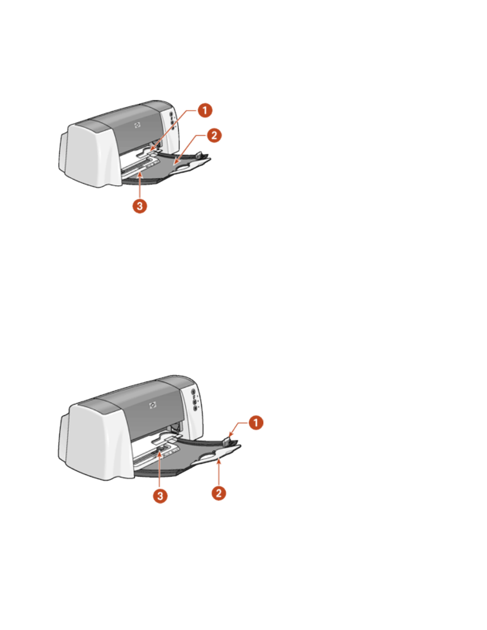 Paper trays, A 100-sheet capacity, space saving, Fold-up paper tray | HP Deskjet 3820 Color Inkjet Printer User Manual | Page 16 / 126