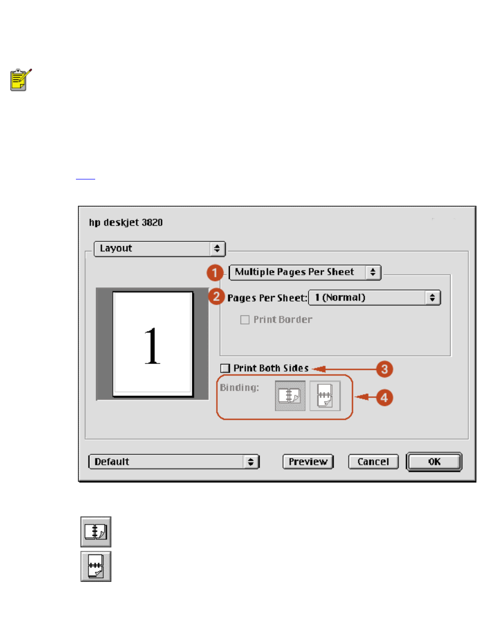 Two-sided printing | HP Deskjet 3820 Color Inkjet Printer User Manual | Page 44 / 126