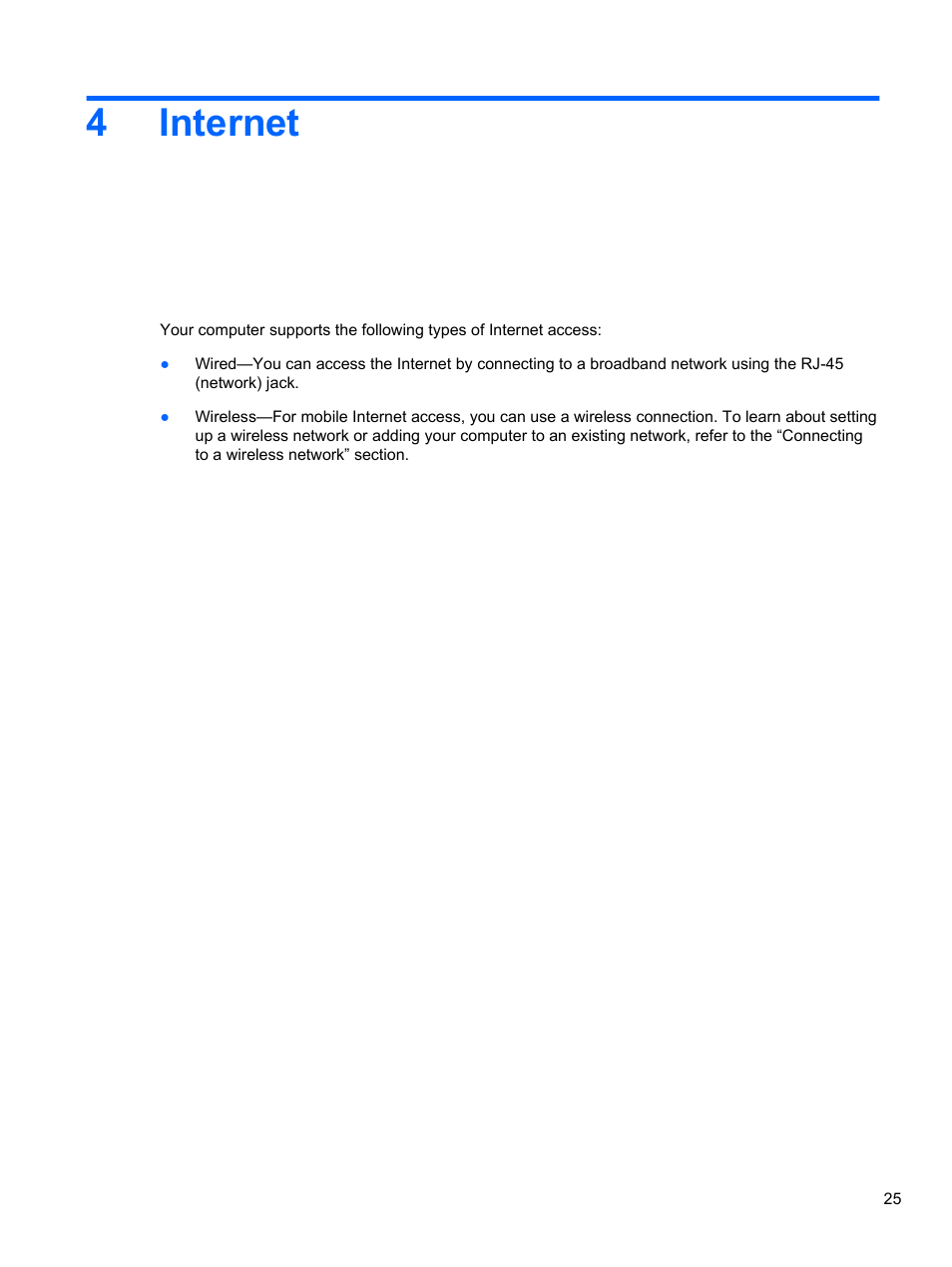 Internet, 4 internet, 4internet | HP Mini 2102 User Manual | Page 33 / 87