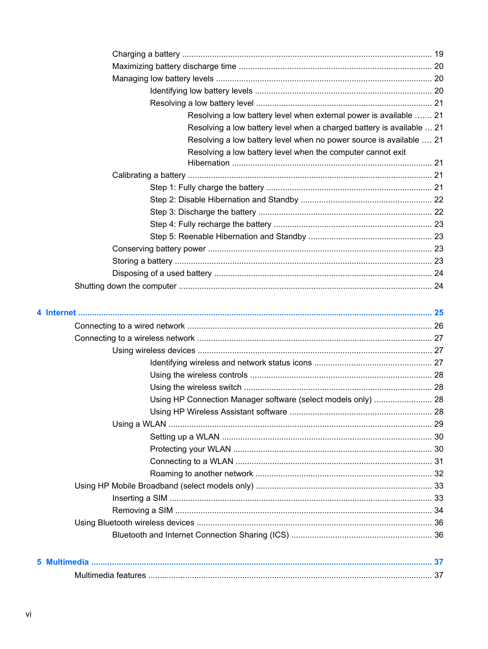 HP Mini 2102 User Manual | Page 6 / 87