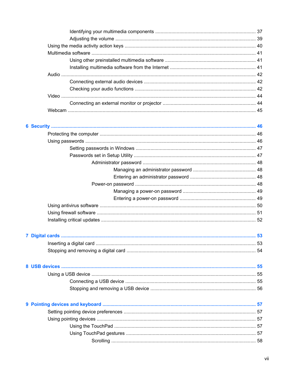 HP Mini 2102 User Manual | Page 7 / 87