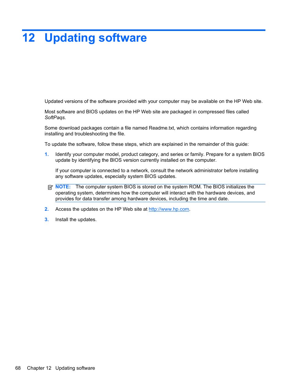 Updating software, 12 updating software | HP Mini 2102 User Manual | Page 76 / 87