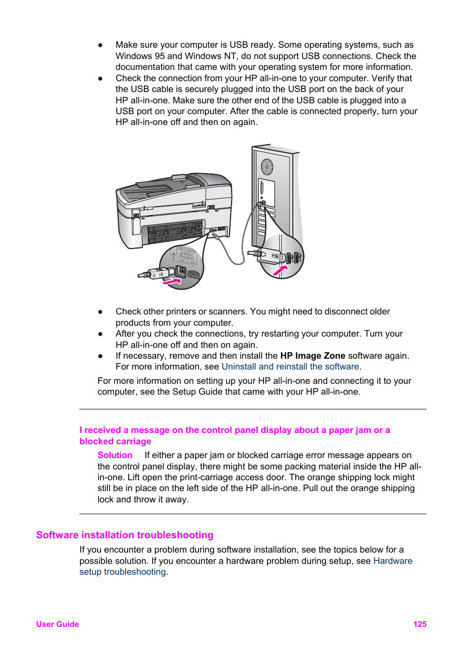 Software installation troubleshooting | HP Officejet 6210v All-in-One Printer User Manual | Page 128 / 177