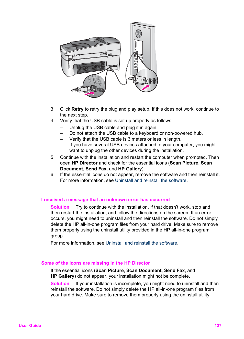 HP Officejet 6210v All-in-One Printer User Manual | Page 130 / 177