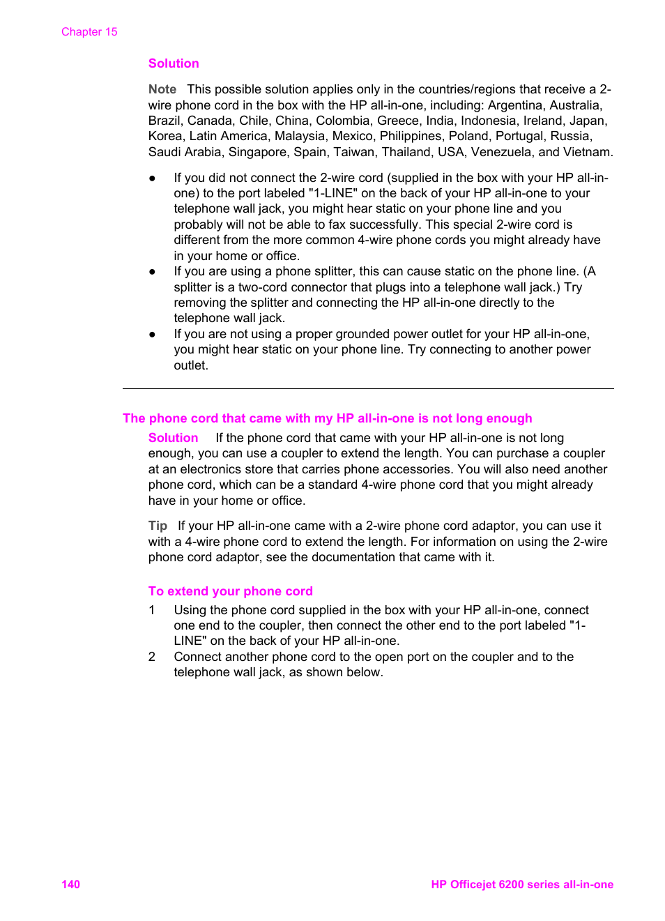 Is too short, see, Long enough, Enough | HP Officejet 6210v All-in-One Printer User Manual | Page 143 / 177
