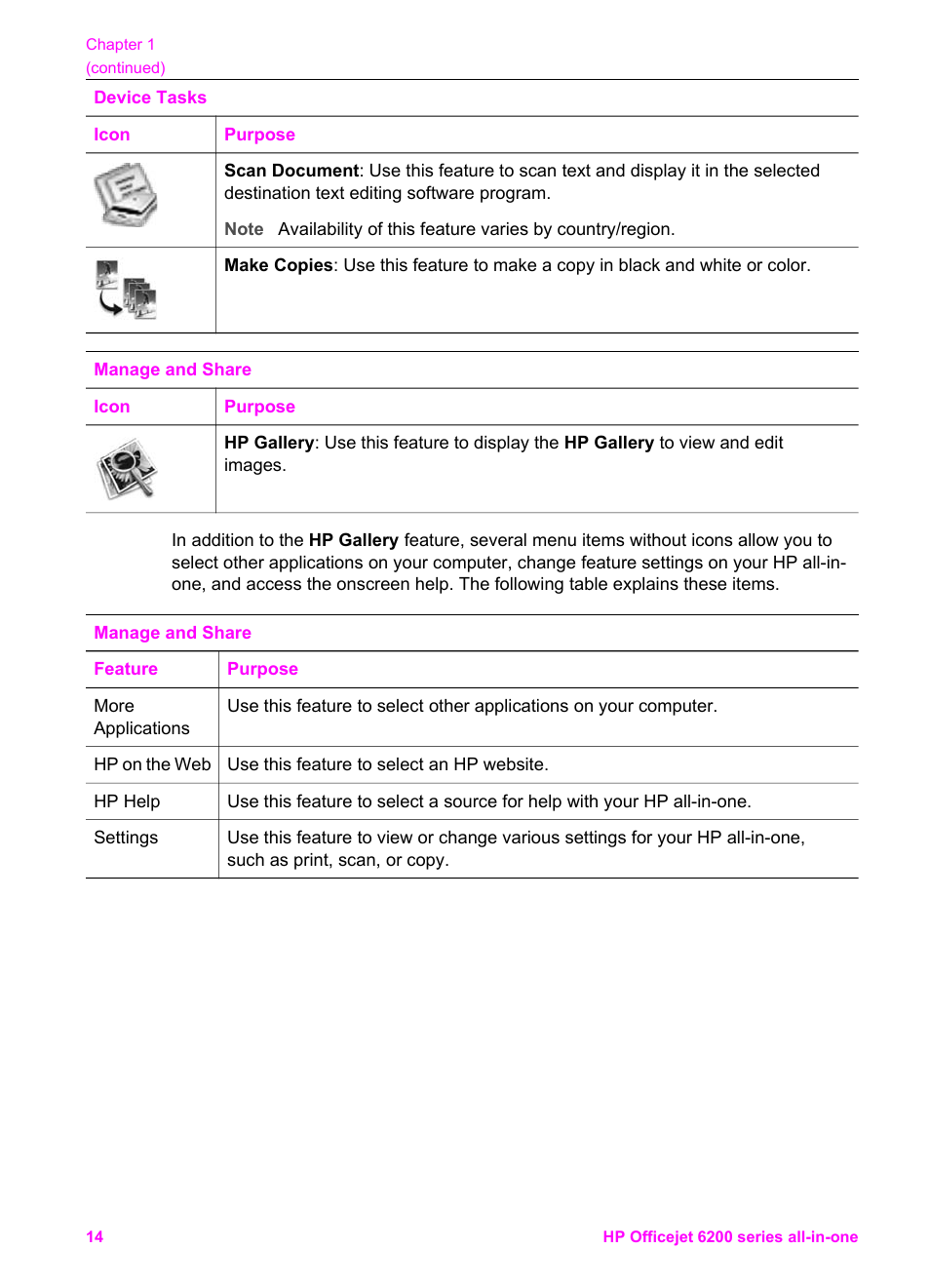 HP Officejet 6210v All-in-One Printer User Manual | Page 17 / 177